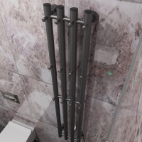 Электрический полотенцесушитель Altasan АргоЛюкс 120х21 АргоЛюкс12021Г Графит нержавеющая сталь