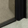 Душевая дверь Maybah Glass MGD-437-6 890х1980 двустворчатая на монопетлях Черный стекло бронзовое матовое