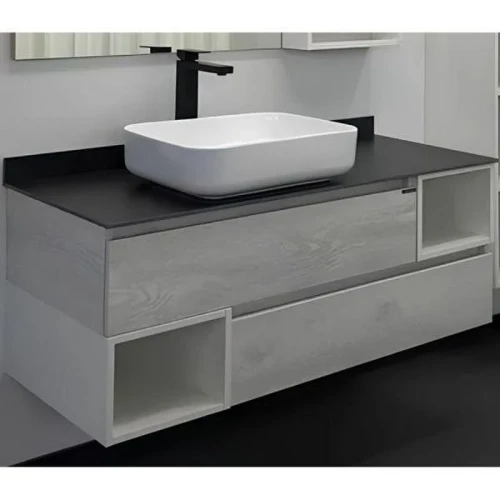 Тумба с раковиной Comforty Прага 120 00-00014834 подвесная Дуб белый