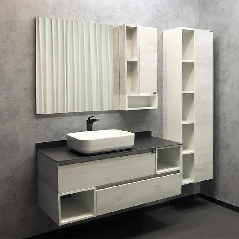 Тумба с раковиной Comforty Прага 120 00-00014834 подвесная Дуб белый