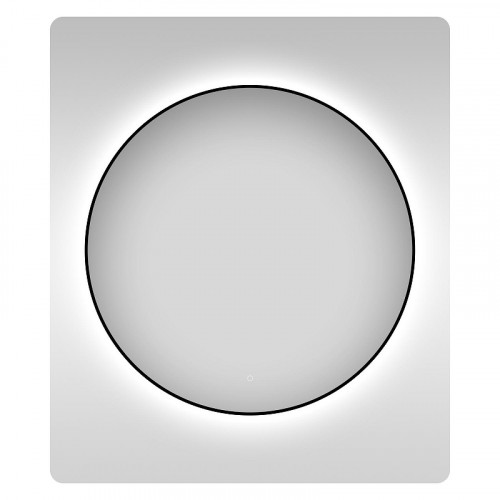 Зеркало Wellsee 7 Rays' Spectrum 100 172200180 с подсветкой цвет Черный матовый с сенсорным выключателем