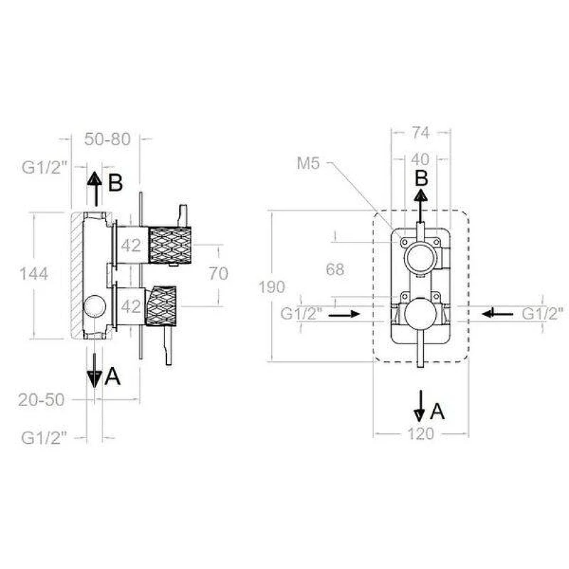 Смеситель для душа Ramonsoler Odisea Joya 591512SOC Золото брашированное