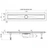 Душевой лоток Timo Drain System 90 DS230109/00 с решеткой Хром