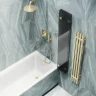 Шторка для ванны Maybah Glass MGV-583-3 750х1400 складная 3 секции Золото стекло графитовое