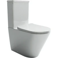 Унитаз компакт Ceramicanova Highlight Rimless CN1802-B без бачка и с сиденьем Микролифт фаянс напольный