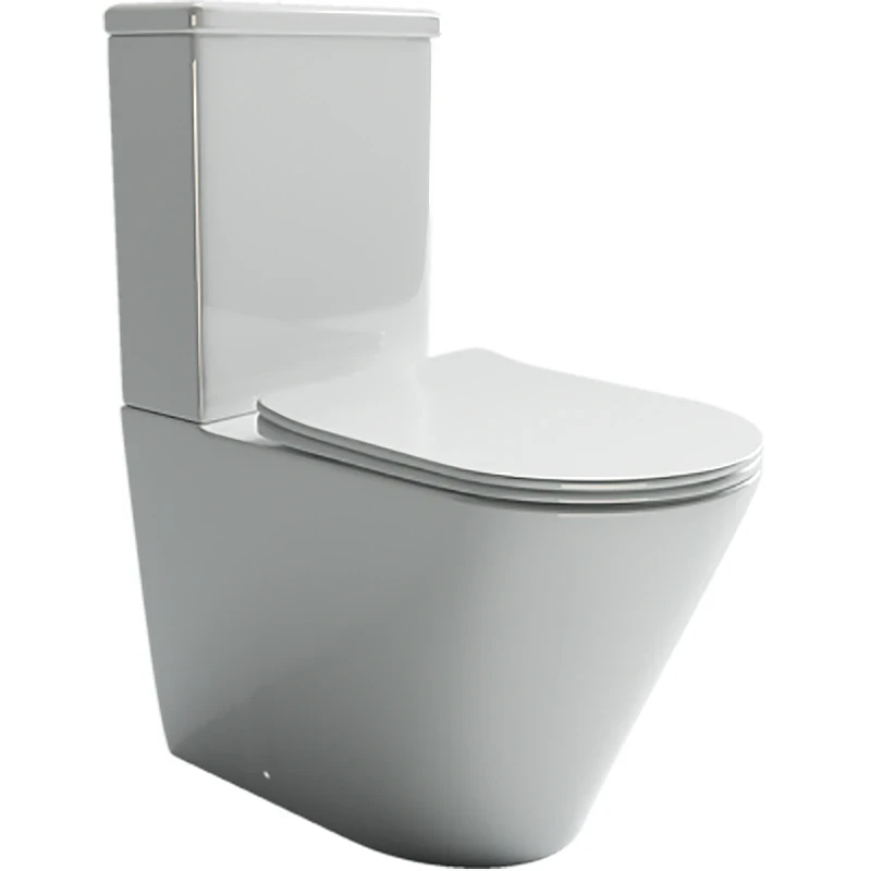 Унитаз компакт Ceramicanova Highlight Rimless CN1802-B без бачка и с сиденьем Микролифт фаянс напольный