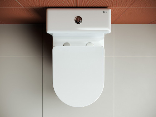 Унитаз компакт Ceramicanova Highlight Rimless CN1802-B без бачка и с сиденьем Микролифт фаянс напольный