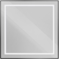 Зеркало BelBagno Kraft 80 SPC-KRAFT-800-800-SENS-NERO с подсветкой Черное с сенсорным выключателем стекло