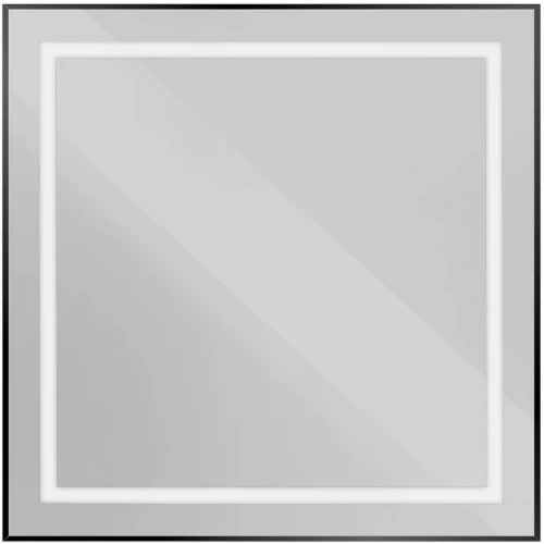 Зеркало BelBagno Kraft 80 SPC-KRAFT-800-800-SENS-NERO с подсветкой Черное с сенсорным выключателем стекло