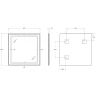 Зеркало BelBagno Kraft 80 SPC-KRAFT-800-800-SENS-NERO с подсветкой Черное с сенсорным выключателем стекло