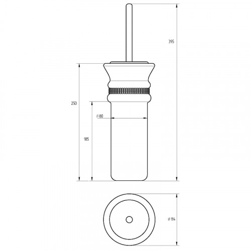 Ершик для унитаза Migliore Dubai 28535 Белый Золото