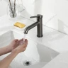 Смеситель для раковины Gappo G1006-9 цвет Оружейная сталь