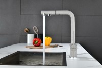 Смеситель для кухни Paulmark Serpentine Se213222-GR Серый латунь