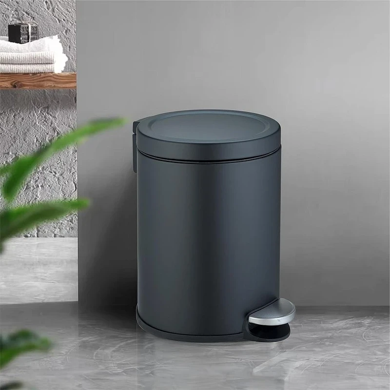 Ведро для мусора WeltWasser Lora BL 6L 10000013407 цвет Черный матовый