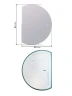 Зеркало Дабл-Ю Рим 60х80 RM60X80 с подсветкой овальное, c сенсорным выключателем, диммером