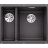 Кухонная мойка Blanco Subline 340/160-U R 523559 Темная скала искусственный камень (литьевой мрамор) встраиваемый
