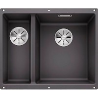 Кухонная мойка Blanco Subline 340/160-U R 523559 Темная скала искусственный камень (литьевой мрамор) встраиваемый