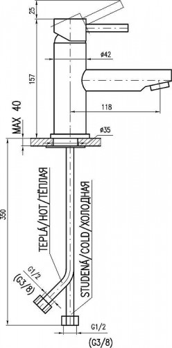 Смеситель для раковины Rav Slezak Seina SE926.5Z золотой