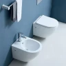 Унитаз подвесной CeramaLux CL2196-1 Белый с сиденьем Микролифт