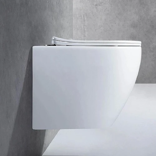 Унитаз подвесной CeramaLux CL2196-1 Белый с сиденьем Микролифт