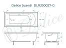 Ванна из искусственного камня Delice Scandi 175х70 DLR330028-G цвет Белый
