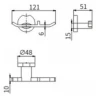 Тройной крючок CeramaLux Loft 53901B Хром