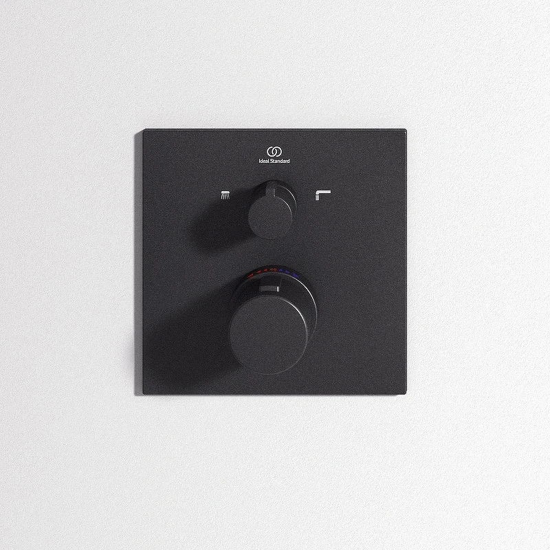 Смеситель для душа Ideal Standard Ceratherm T100 A7522XG с термостатом Silk Black латунь встраиваемый