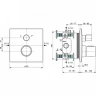 Смеситель для душа Ideal Standard Ceratherm T100 A7522XG с термостатом Silk Black латунь встраиваемый