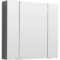 Зеркальный шкаф Aquanet Алвита 90 240110 Серый антрацит МДФ / ЛДСП, стекло