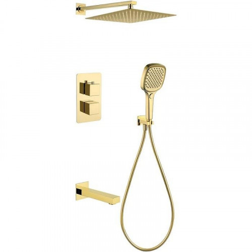 Душевая система Grocenberg GB5050GO с термостатом Золото