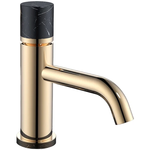 Смеситель для раковины Boheme Stick 121-G-MR-BLACK Золото Черный латунь