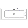 Акриловая ванна Excellent Heaven Slim 170x75 WAEX.HEV17S.LINE.CR цвет Белый с гидромассажем форсунки Хром