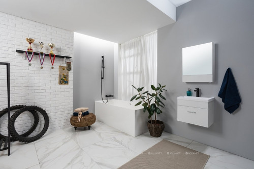 Зеркальный шкаф Aquanet Нота 58 165370 L Белый МДФ / ЛДСП, стекло