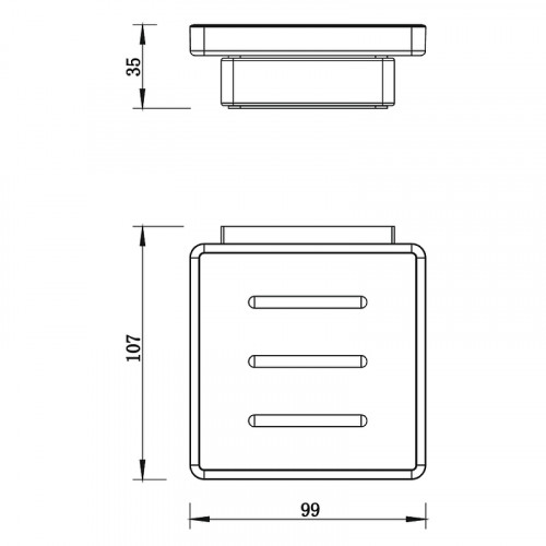 Мыльница Whitecross Cubo nickel brushed CU2420NIB Брашированный никель