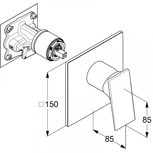 Смеситель для душа Kludi Decus 547550575 Хром