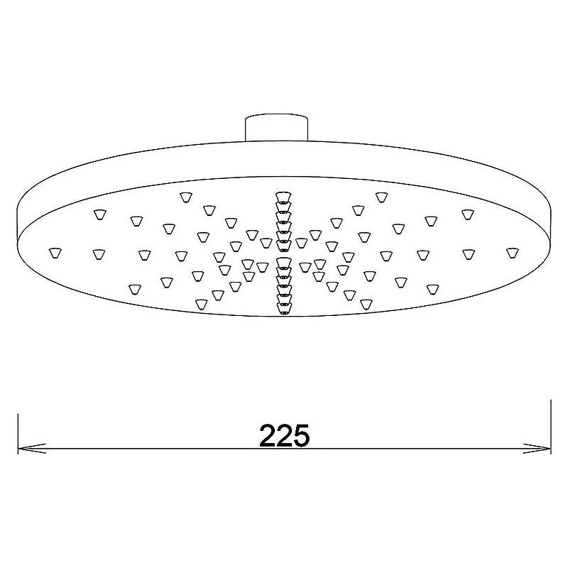Верхний душ Melodia della vita Standard Middle MKP27000С_bk Черный