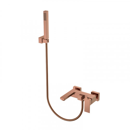 Смеситель для ванны Boheme Qubic 473-CB цвет Брашированная медь