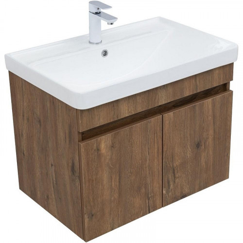 Тумба под раковину Aquanet Оптима 70 344796 подвесная Дуб рустикальный