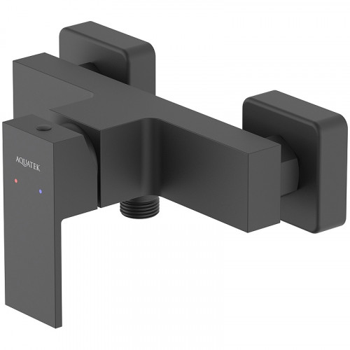 Смеситель для душа Aquatek Либра AQ1660MB Черный матовый латунь на стену