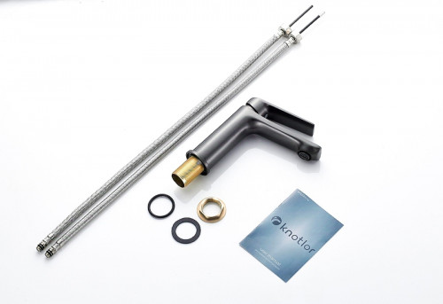 Смеситель для раковины Knotlor Muse KN-60/GM цвет Вороненая сталь