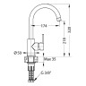 Смеситель для кухни Alveus Genesis Tonia G81 Concrete 1129051 Бетон латунь