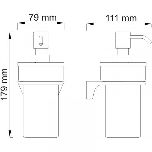 Дозатор для жидкого мыла WasserKRAFT Glan K-5199 Черный глянцевый