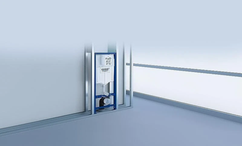 Унитаз с инсталляцией WeltWasser Merzbach 043 GL-WT 10000009939 + Grohe Rapid SL 38775001 с сиденьем Микролифт и клавишей смыва Хром