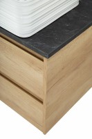 Столешница под раковину BelBagno 80 KEP-80-MNO Marmo Nero Opaco искусственный камень (литьевой мрамор)