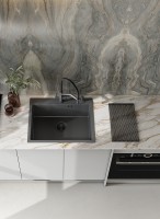 Кухонная мойка Raglo 50 R700.5050.09 Графит матовый нержавеющая сталь встраиваемый