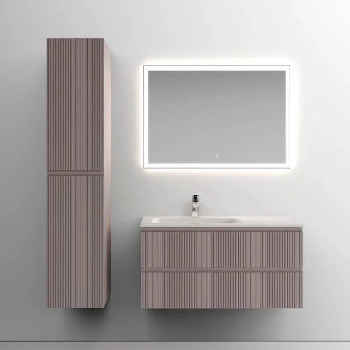 Тумба под раковину Sancos Snob T 100 L SNT100LSM подвесная Doha Soft МДФ / ЛДСП