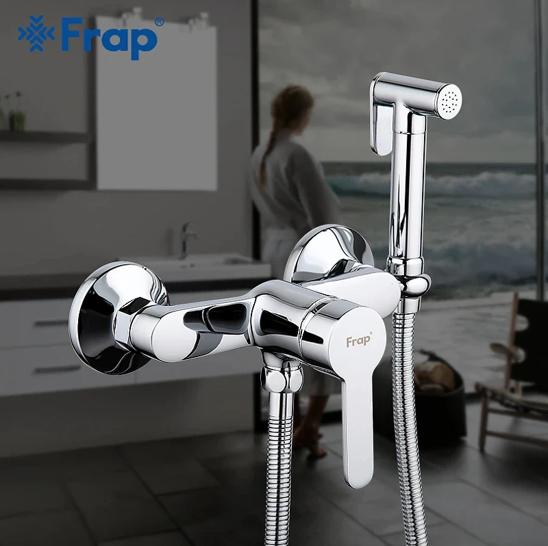 Гигиенический душ со смесителем Frap H41 F2041 Хром латунь на стену