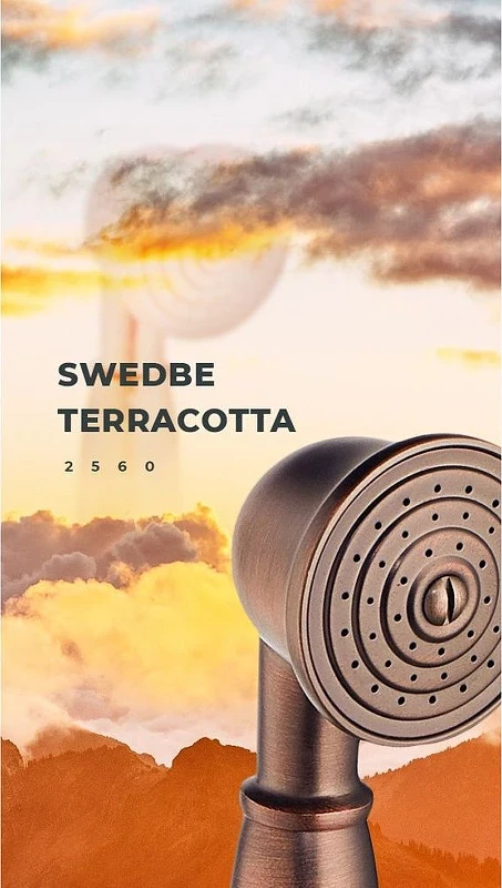 Душевой гарнитур Swedbe Terracotta 2560 Терракота латунь на стену