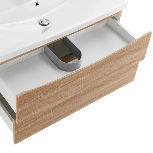 Тумба под раковину BelBagno Marino-Cer 80 MARINO-CER-800-2C-SO-WO-P подвесная Rovere Bianco МДФ / ЛДСП