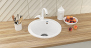 Смеситель для кухни Ulgran Classic U-007-331 Белый латунь